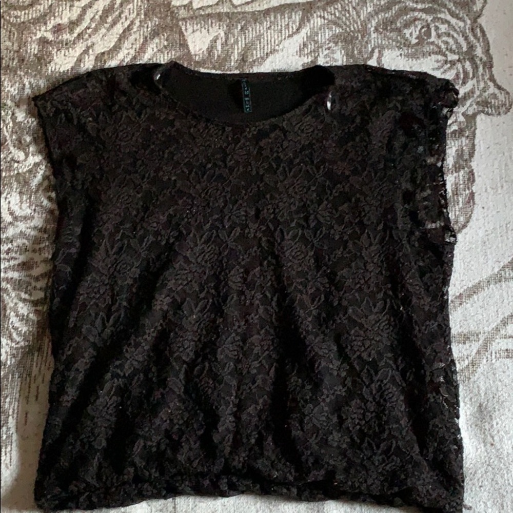Black lace shirt